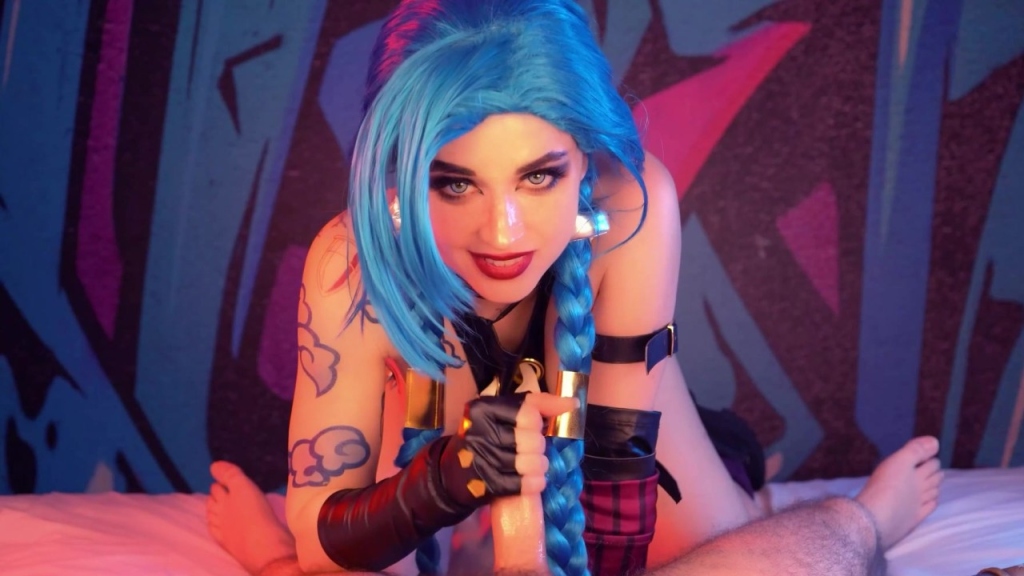 aerytiefling jinx cosplay porn blowjob cowgirl and doggy