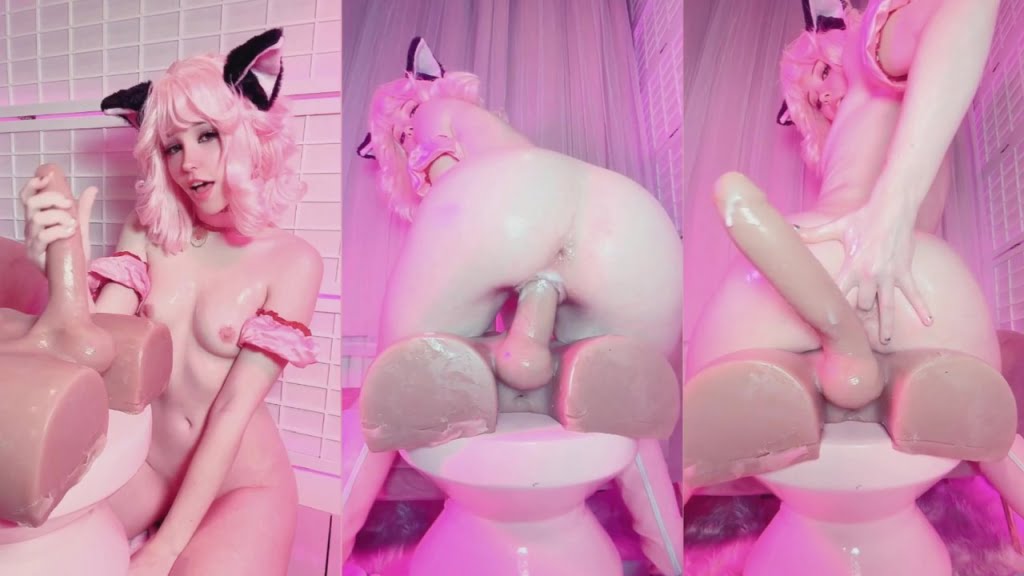 belle delphine pink kitten doll riding | onlyfans leaks