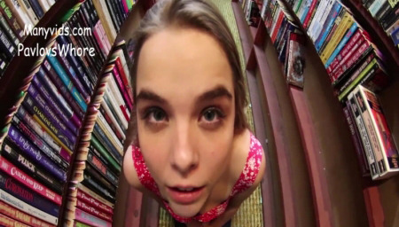 manyvids pavlovswhore a risky facial in the bookstore